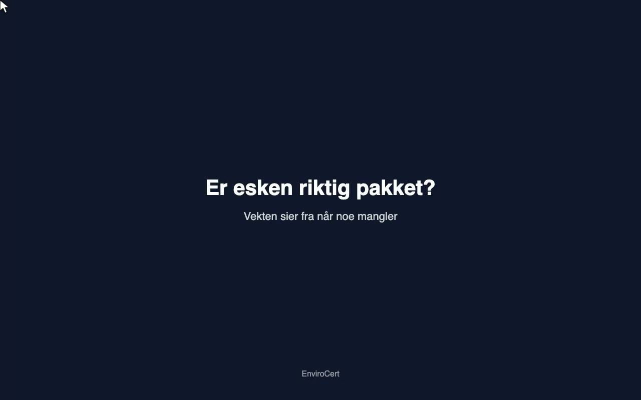 Er esken riktig pakket? Vektkontroll ved pakking